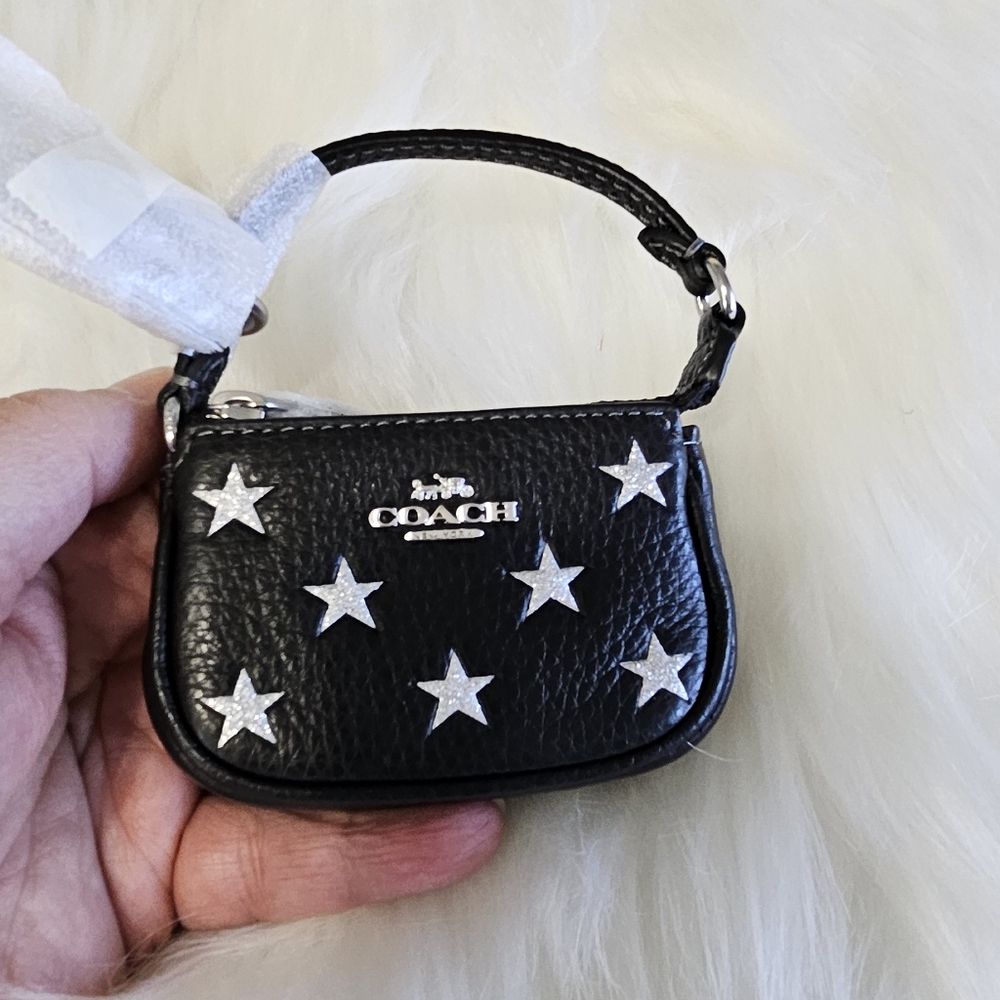 Coach Black Mini Bag with Silver Stars